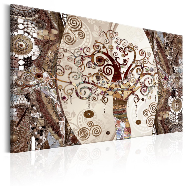 Canvas Artistic Mosaic by Klimt (1-part) - Colorful Abstract Tree 96027 additionalImage 2