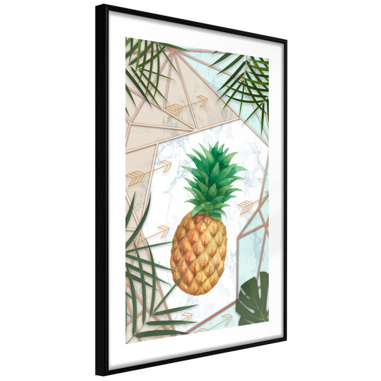 Wall Poster Tropical Fruit - pineapple in a geometric composition with green leaves 114437 additionalImage 11
