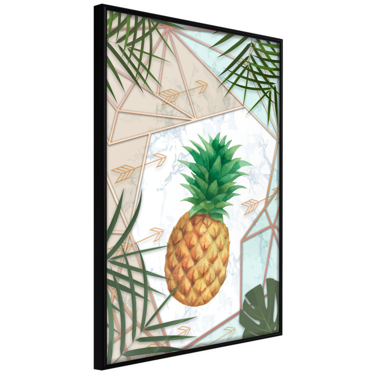 Wall Poster Tropical Fruit - pineapple in a geometric composition with green leaves 114437 additionalImage 10