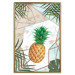 Wall Poster Tropical Fruit - pineapple in a geometric composition with green leaves 114437 additionalThumb 16