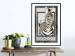 Wall Poster Zebra - black and white composition with a striped mammal on a patterned background 116437 additionalThumb 12