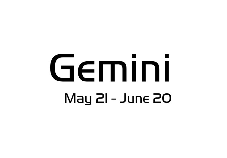 Canvas Gemini zodiac sign - minimalistic graphics with black lettering 117037 additionalImage 4