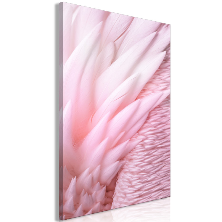 Canvas Art Print Pink feathers - the delicacy and subtlety of the unique bird nature 117137 additionalImage 2