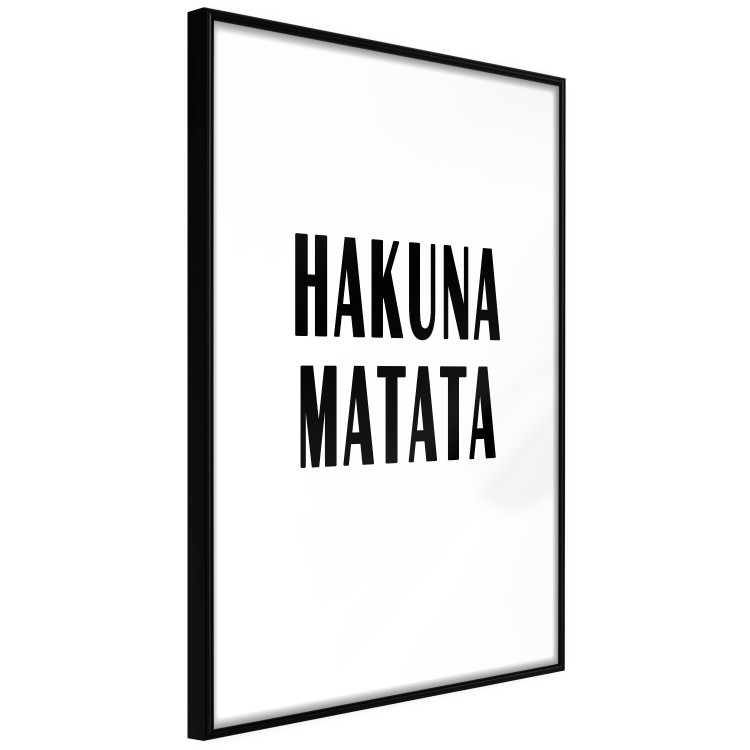 Poster Hakuna Matata - minimalist black and white composition with a text 117437 additionalImage 12