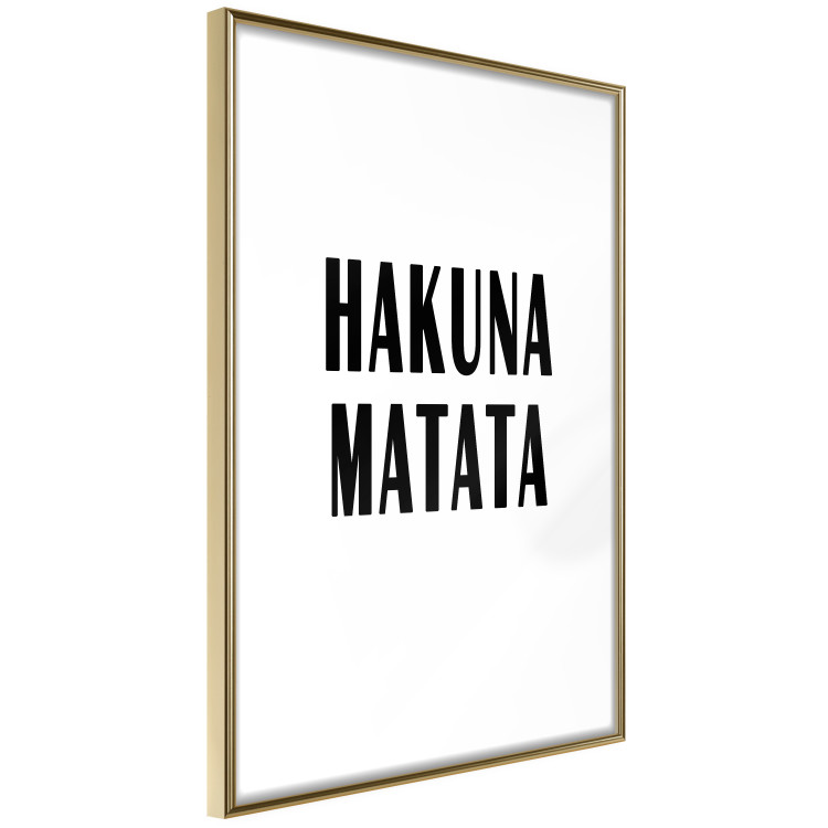 Poster Hakuna Matata - minimalist black and white composition with a text 117437 additionalImage 14