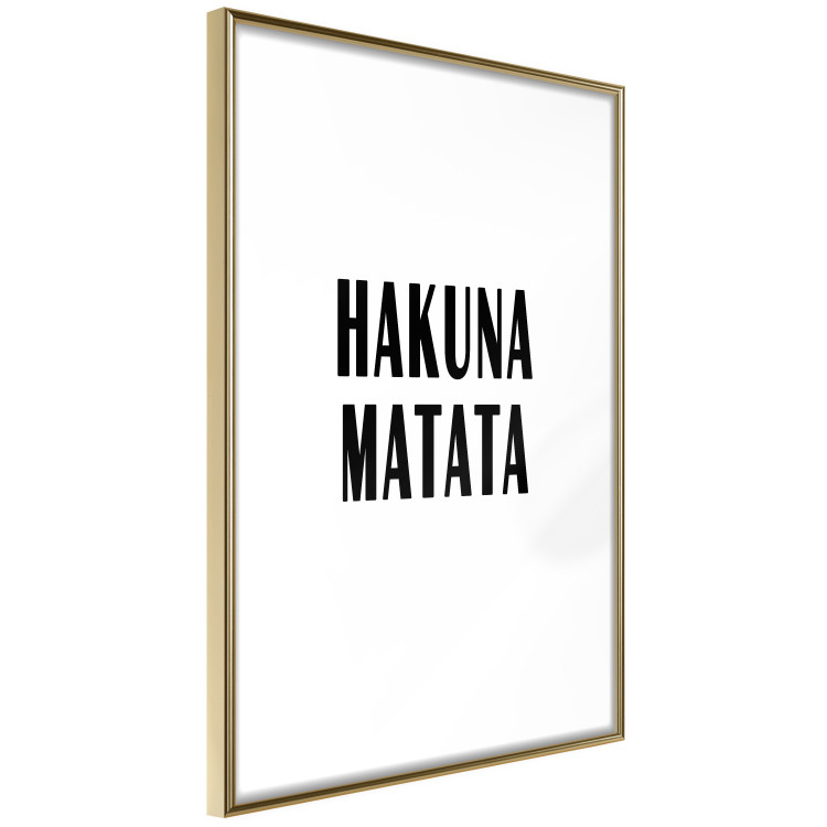 Poster Hakuna Matata - minimalist black and white composition with a text 117437 additionalImage 8