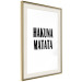 Poster Hakuna Matata - minimalist black and white composition with a text 117437 additionalThumb 2