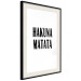 Poster Hakuna Matata - minimalist black and white composition with a text 117437 additionalThumb 3