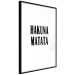 Poster Hakuna Matata - minimalist black and white composition with a text 117437 additionalThumb 13