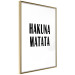 Poster Hakuna Matata - minimalist black and white composition with a text 117437 additionalThumb 14