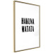 Poster Hakuna Matata - minimalist black and white composition with a text 117437 additionalThumb 8