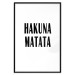 Poster Hakuna Matata - minimalist black and white composition with a text 117437 additionalThumb 24