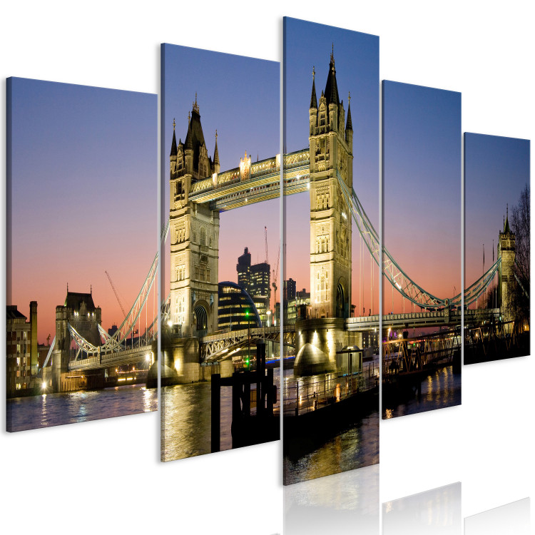 Canvas Print London: Tower Bridge (5 Parts) Wide 118637 additionalImage 2