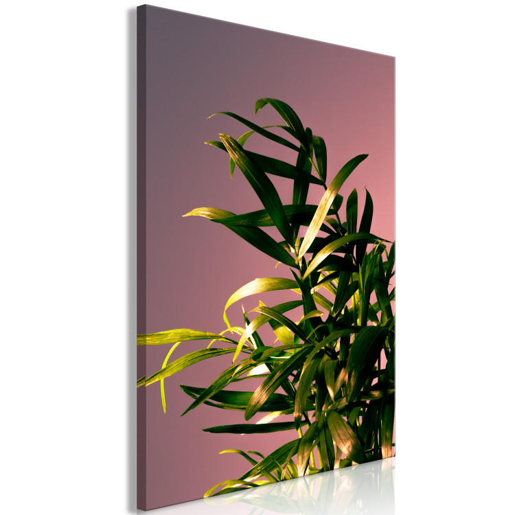 Canvas A floral twist - a minimalist photo of a leaf detail in pink 118937 additionalImage 2