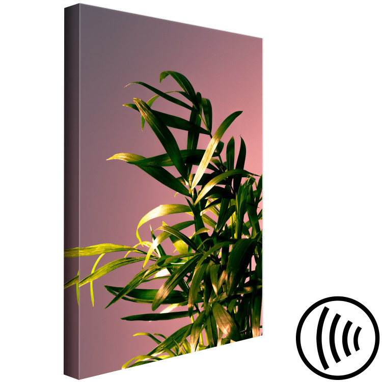 Canvas A floral twist - a minimalist photo of a leaf detail in pink 118937 additionalImage 6
