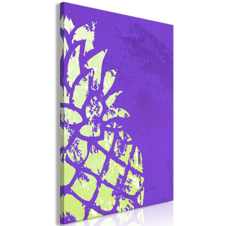 Canvas Art Print Tropical fruit - abstract still life on a purple background, ideal for the room and the kitchen 122637 additionalImage 2