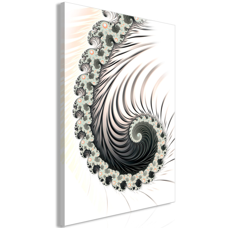 Canvas Art Print Spiral fractals - a psychedelic pattern on a white background 122737 additionalImage 2