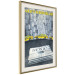 Wall Poster Metropolis - newspapers with captions and yellow cars against skyscrapers 123637 additionalThumb 2