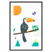 Wall Poster Toucan and Butterflies - amusing parrot with colorful necklace on white background 123737 additionalThumb 16