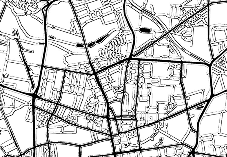 Wall Poster City Map: Łódź - black and white map of Polish city with labels 123837 additionalImage 11