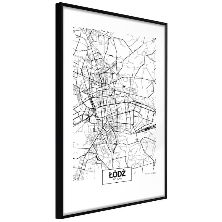 Wall Poster City Map: Łódź - black and white map of Polish city with labels 123837 additionalImage 13