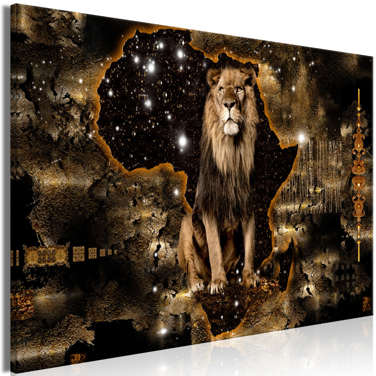 Large canvas print Golden Lion [Large Format] 125437 additionalImage 3