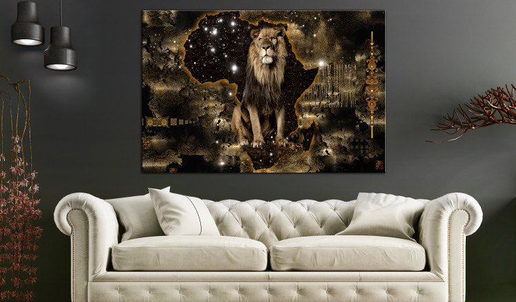 Large canvas print Golden Lion [Large Format] 125437 additionalImage 6