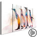 Canvas Penguin Wanderings (5-part) narrow - colorful birds on a light background 127537 additionalThumb 6