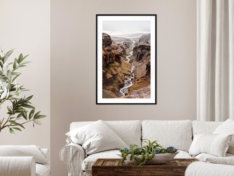 Wall Poster River of Time - landscape of a river amidst rocky mountains against a clear sky 130237 additionalImage 23