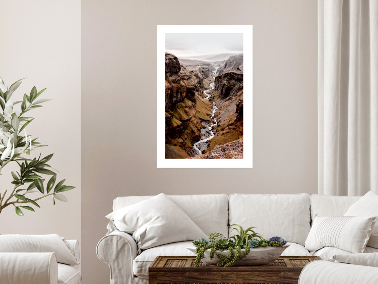 Wall Poster River of Time - landscape of a river amidst rocky mountains against a clear sky 130237 additionalImage 5