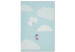 Canvas Art Print Head in the clouds - a girl with balloons amidst clouds and sky, perfect decoration for a children's room 130537