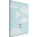 Canvas Art Print Head in the clouds - a girl with balloons amidst clouds and sky, perfect decoration for a children's room 130537 additionalThumb 2
