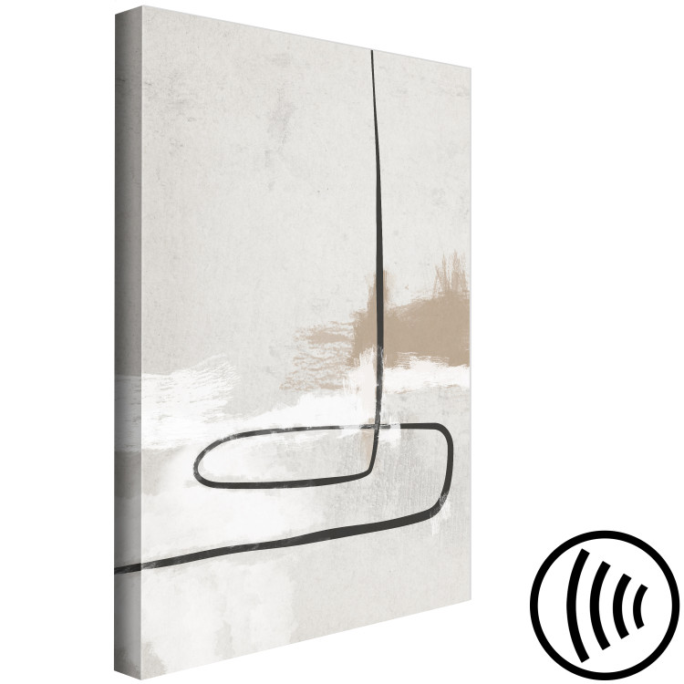 Canvas Simple Story (1-piece) Vertical - abstract line and spots 134337 additionalImage 6