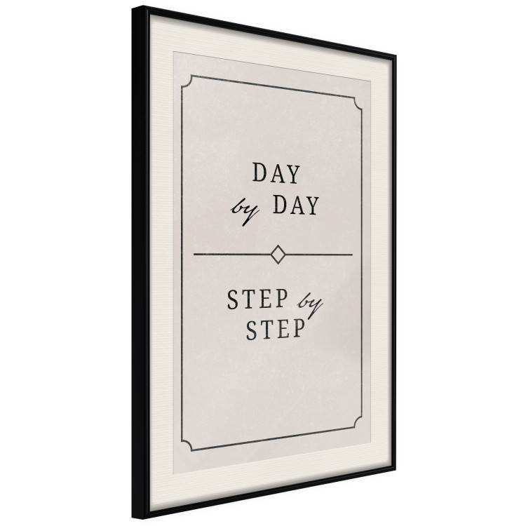 Poster Day by Day - simple composition with English text on a beige background 137237 additionalImage 18