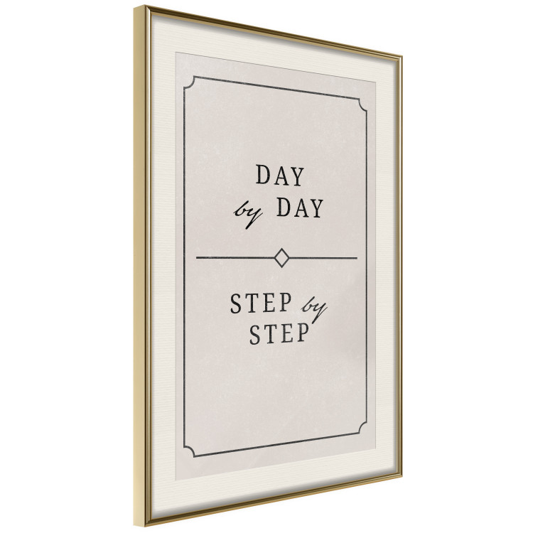 Poster Day by Day - simple composition with English text on a beige background 137237 additionalImage 9