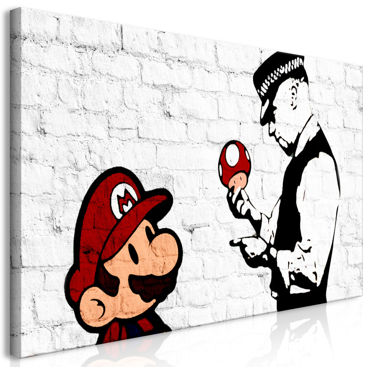 Large canvas print Mario Bros (Banksy) II [Large Format] 137537 additionalImage 3