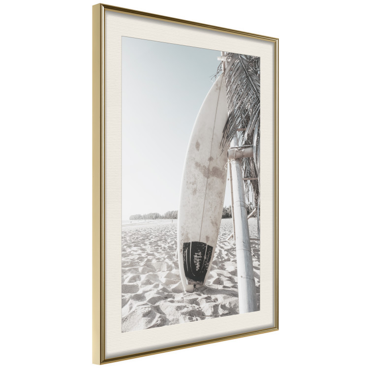 Poster Surfboard - summer landscape of a sandy beach against the sky 137837 additionalImage 7
