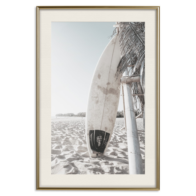 Poster Surfboard - summer landscape of a sandy beach against the sky 137837 additionalImage 18