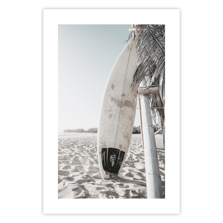 Poster Surfboard - summer landscape of a sandy beach against the sky 137837 additionalImage 11