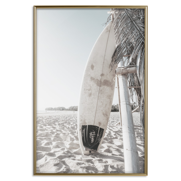 Poster Surfboard - summer landscape of a sandy beach against the sky 137837 additionalImage 9