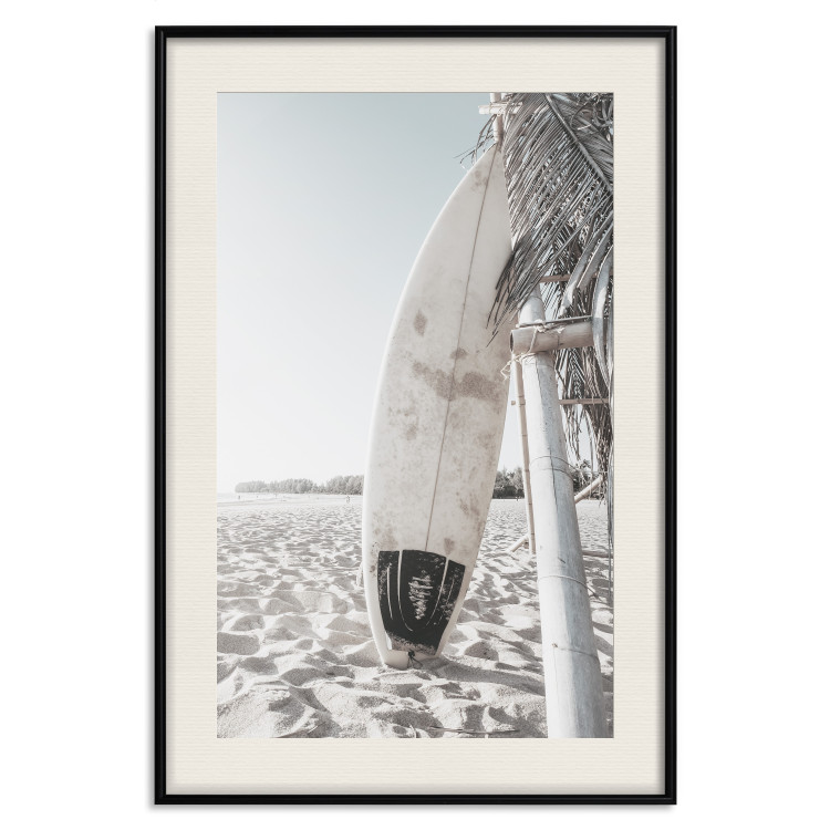 Poster Surfboard - summer landscape of a sandy beach against the sky 137837 additionalImage 17