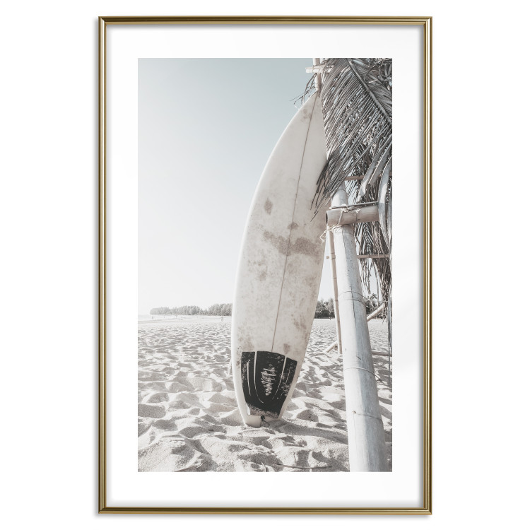 Poster Surfboard - summer landscape of a sandy beach against the sky 137837 additionalImage 16