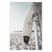 Poster Surfboard - summer landscape of a sandy beach against the sky 137837