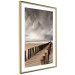 Wall Poster Perspective of Hope - beach landscape with poles against dark clouds 138037 additionalThumb 2