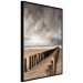Wall Poster Perspective of Hope - beach landscape with poles against dark clouds 138037 additionalThumb 3