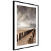 Wall Poster Perspective of Hope - beach landscape with poles against dark clouds 138037 additionalThumb 4