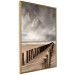 Wall Poster Perspective of Hope - beach landscape with poles against dark clouds 138037 additionalThumb 8