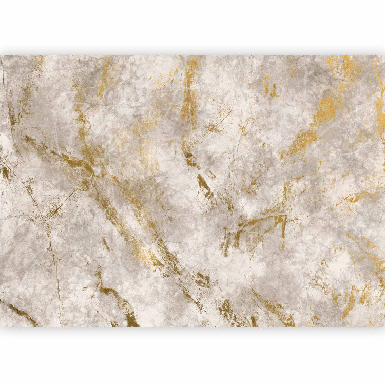 Photo Wallpaper Beige abstract - beige marble background with golden patterns 138537 additionalImage 1