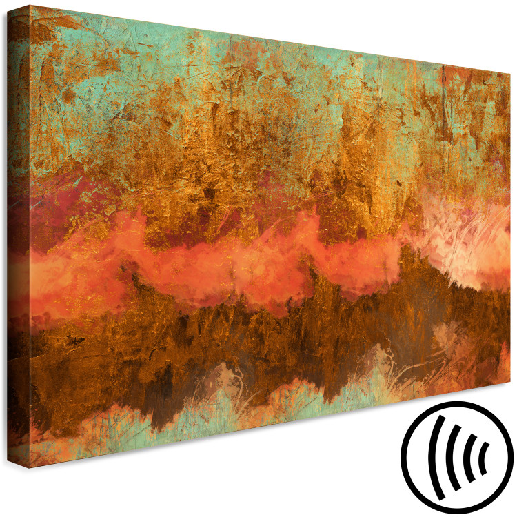 Canvas Expression of Life (1-piece) Wide - abstraction in warm tones 138737 additionalImage 6