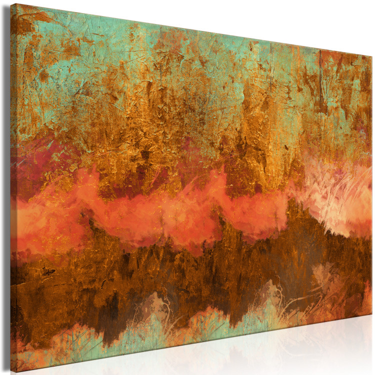 Canvas Expression of Life (1-piece) Wide - abstraction in warm tones 138737 additionalImage 2